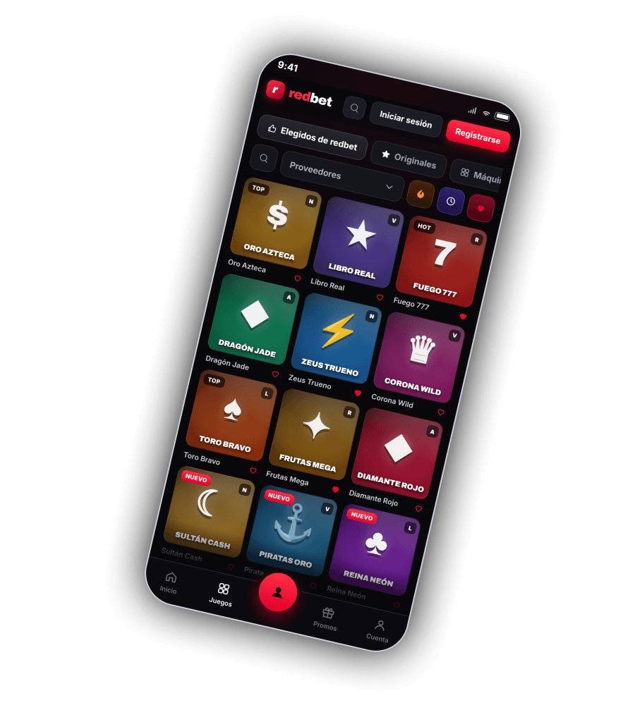 Juegos de casino de 1RedBet en el movil