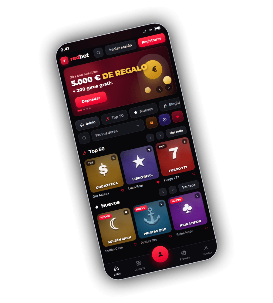 Lobby movil de 1RedBet