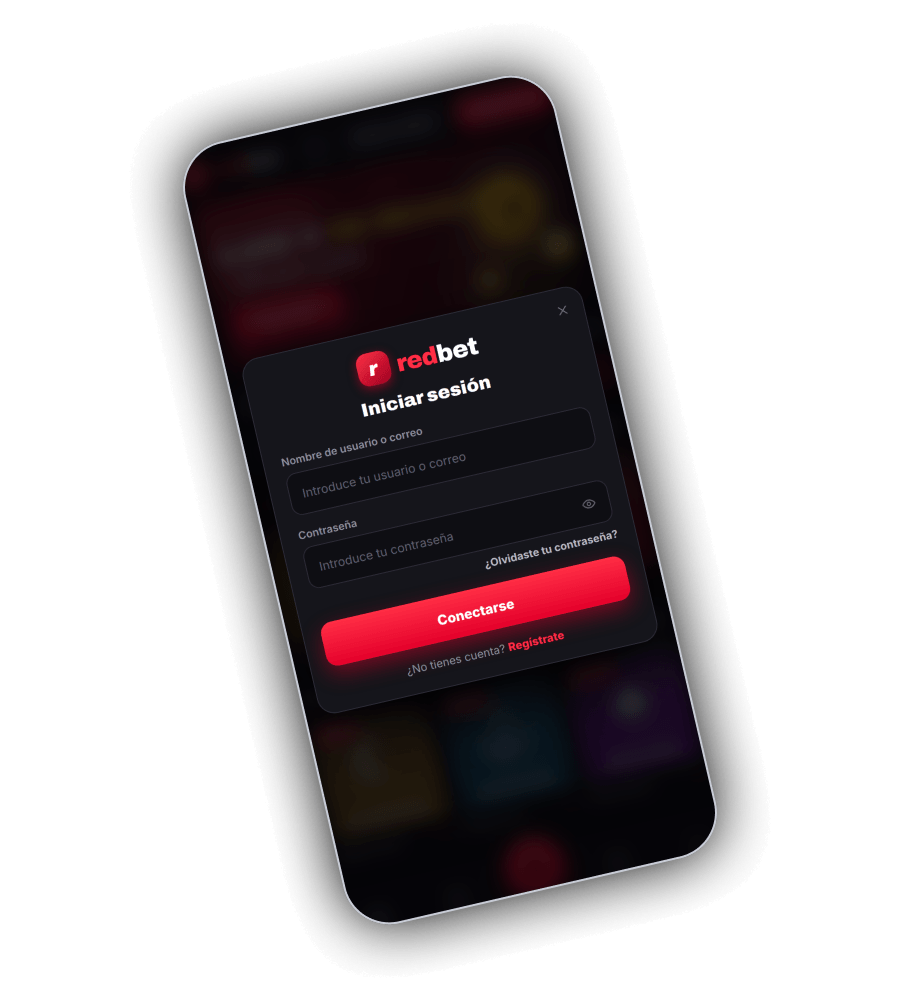 Registro y inicio de sesion de 1RedBet en el movil