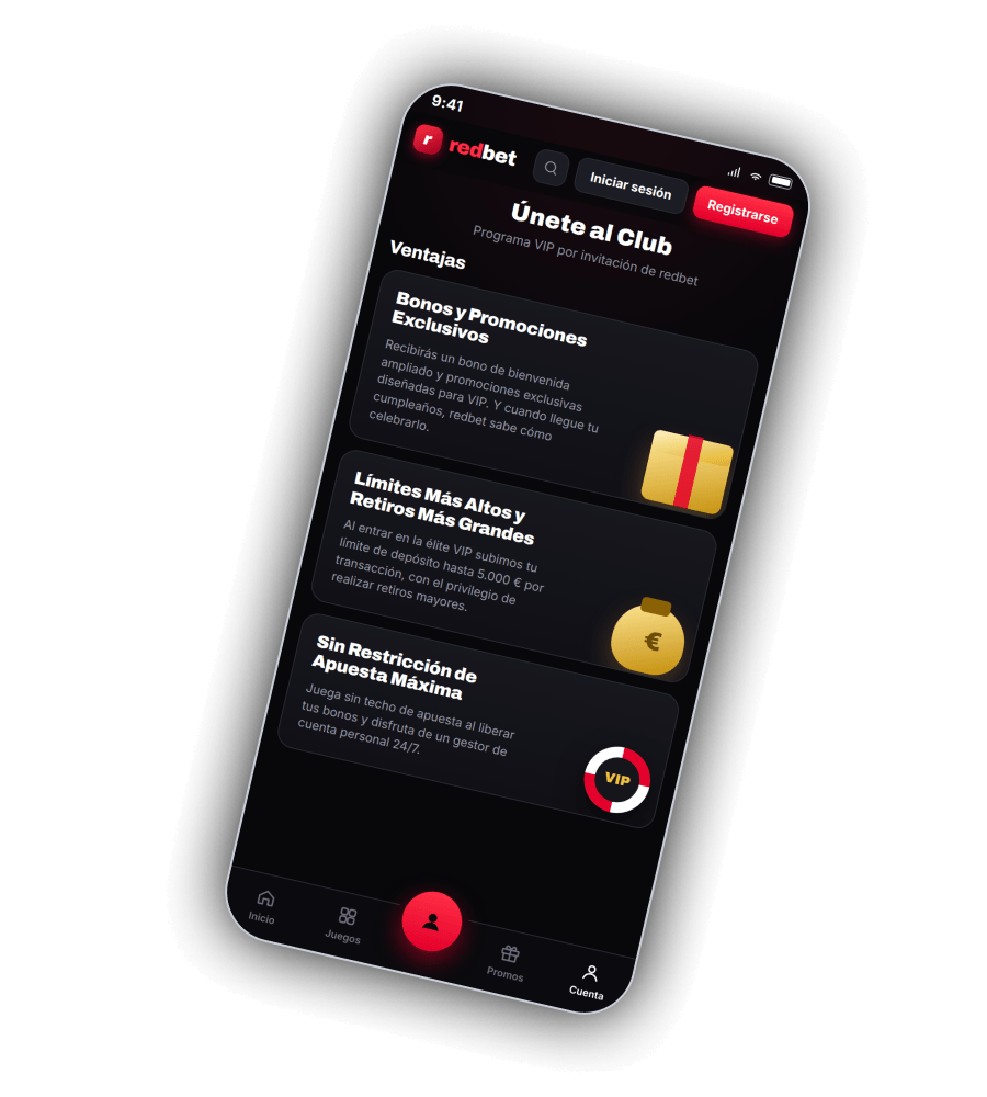 Club VIP de 1RedBet en el movil